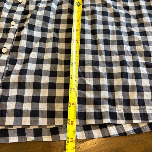 The Great Plaid Button Front Top Black Oversized Boxy Lagenlook Sleep Collection - Picture 8 of 8